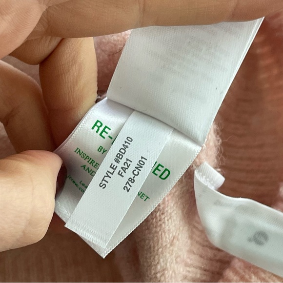 J Crew Womens Hoodie Size M Pink Kangaroo Pocket Long Sleeve Merino Wool Blend - Picture 7 of 9